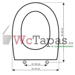 Tapa Wc COMPATIBLE Amortiguada Aretusa Césame.