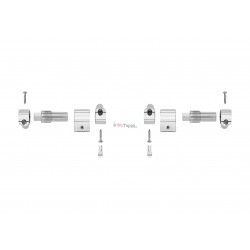 Conjunto bisagras amortiguadas para asiento inodoro Frontalis o Element.