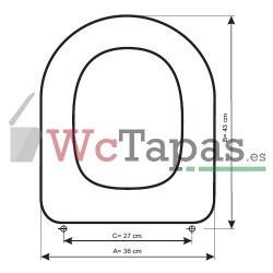 Tapa Wc COMPATIBLE Starck 3 Duravit.