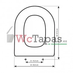 Tapa Wc COMPATIBLE Amortiguada Síntesis Césame.