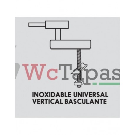 Herraje Inox universal vertical basculante