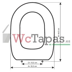 Tapa Wc COMPATIBLE Amortiguada Embassi corto Facis.