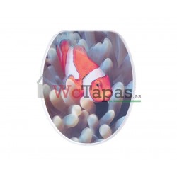 Tapa Wc G-Granato Dibujo Pesce Pagliaccio 3D.